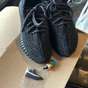 Designer inspired Yeezy boost 350 pirate black on black with box